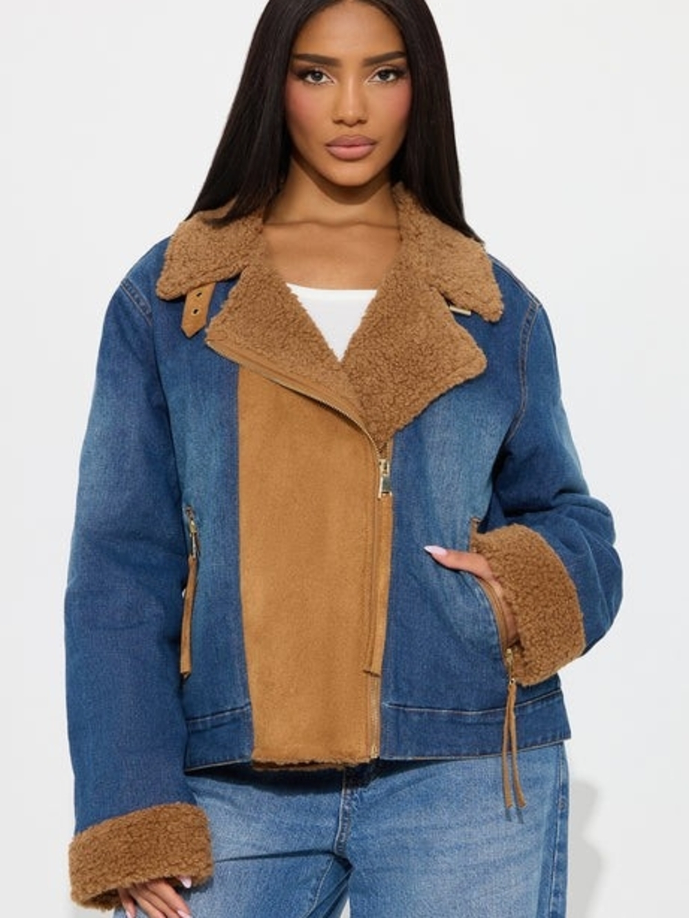 Chamara De Mezcillia Montana Sherpa Denim 3x Nwt